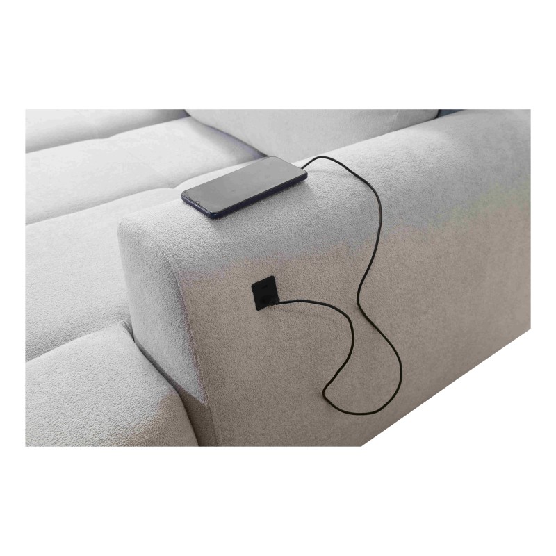 Esquinero Oscar con función de cama y puerto USB: Comodidad y estilo en tu sala de estar.