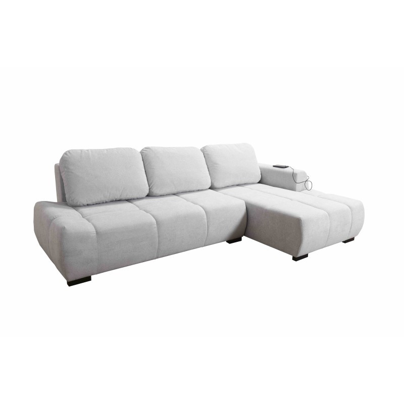 Oscar corner sofa with sleeping function and USB port – Comfort and style in your living room