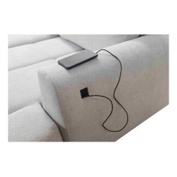 Esquinero Oscar con función de cama y puerto USB: Comodidad y estilo en tu sala de estar.